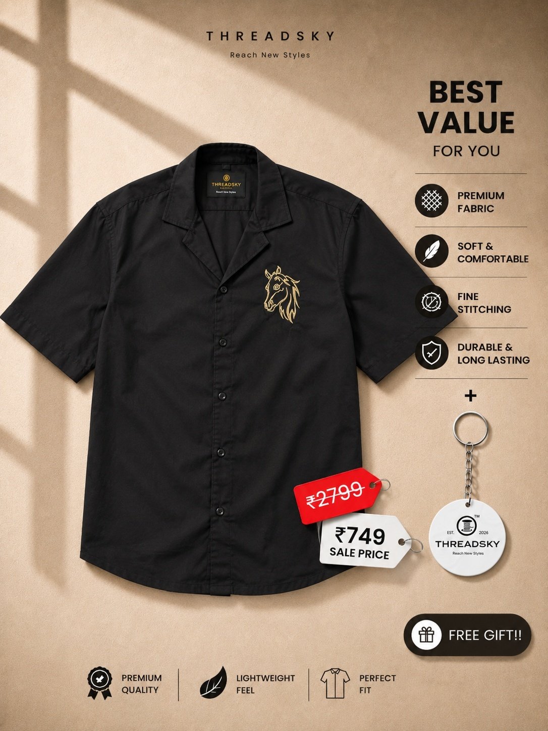 THREADSKY Wild Edge Black