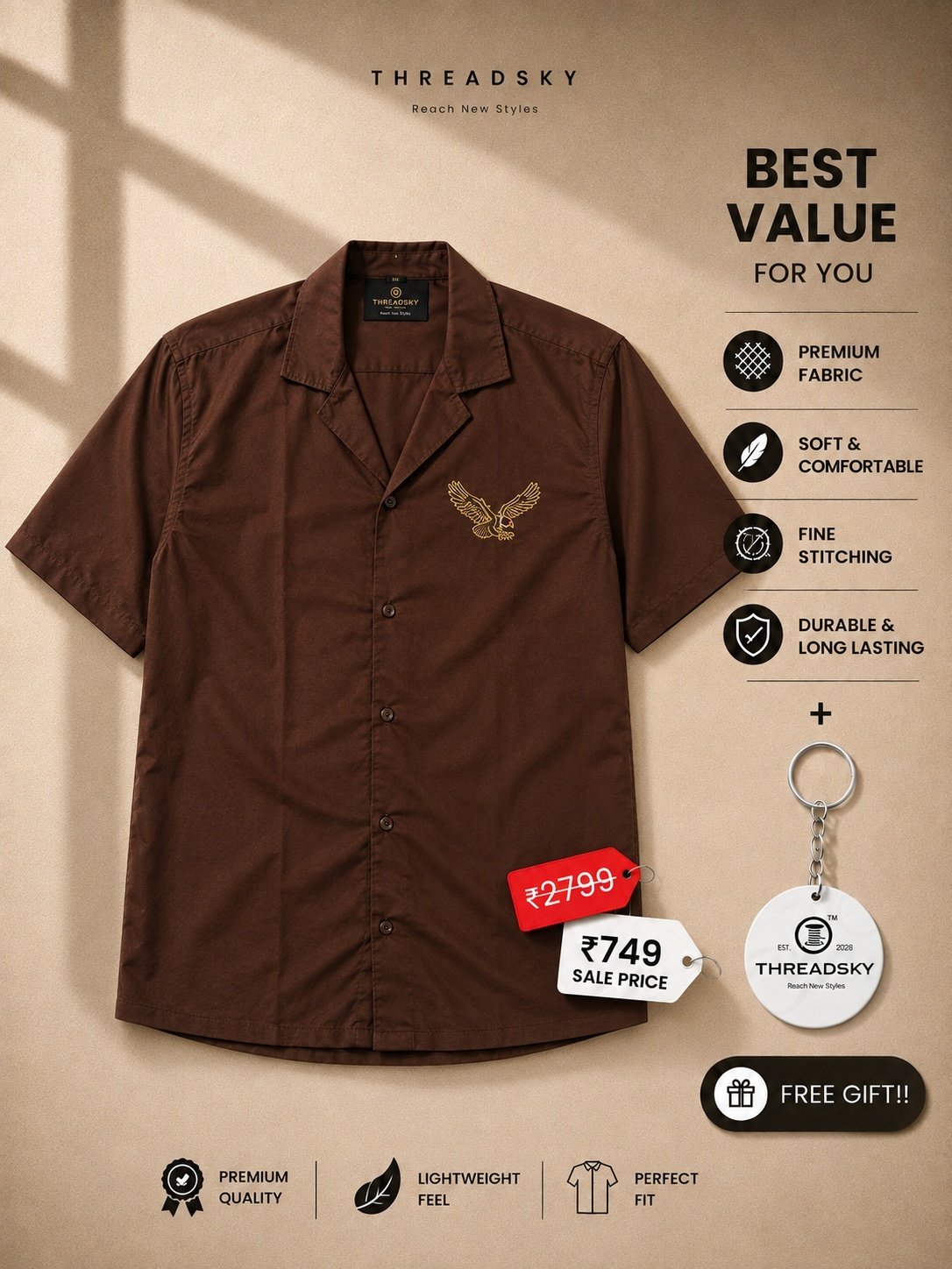 THREADSKY Urban Edge Brown