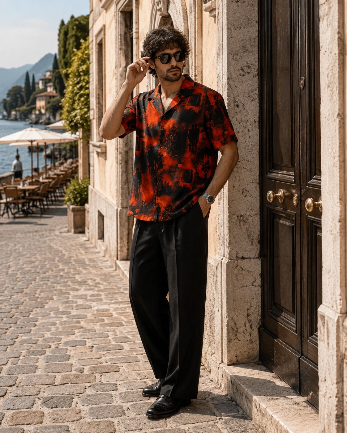 THREADSKY Midnight Printed Red