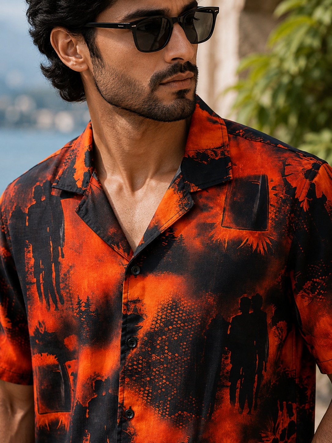 THREADSKY Midnight Printed Red