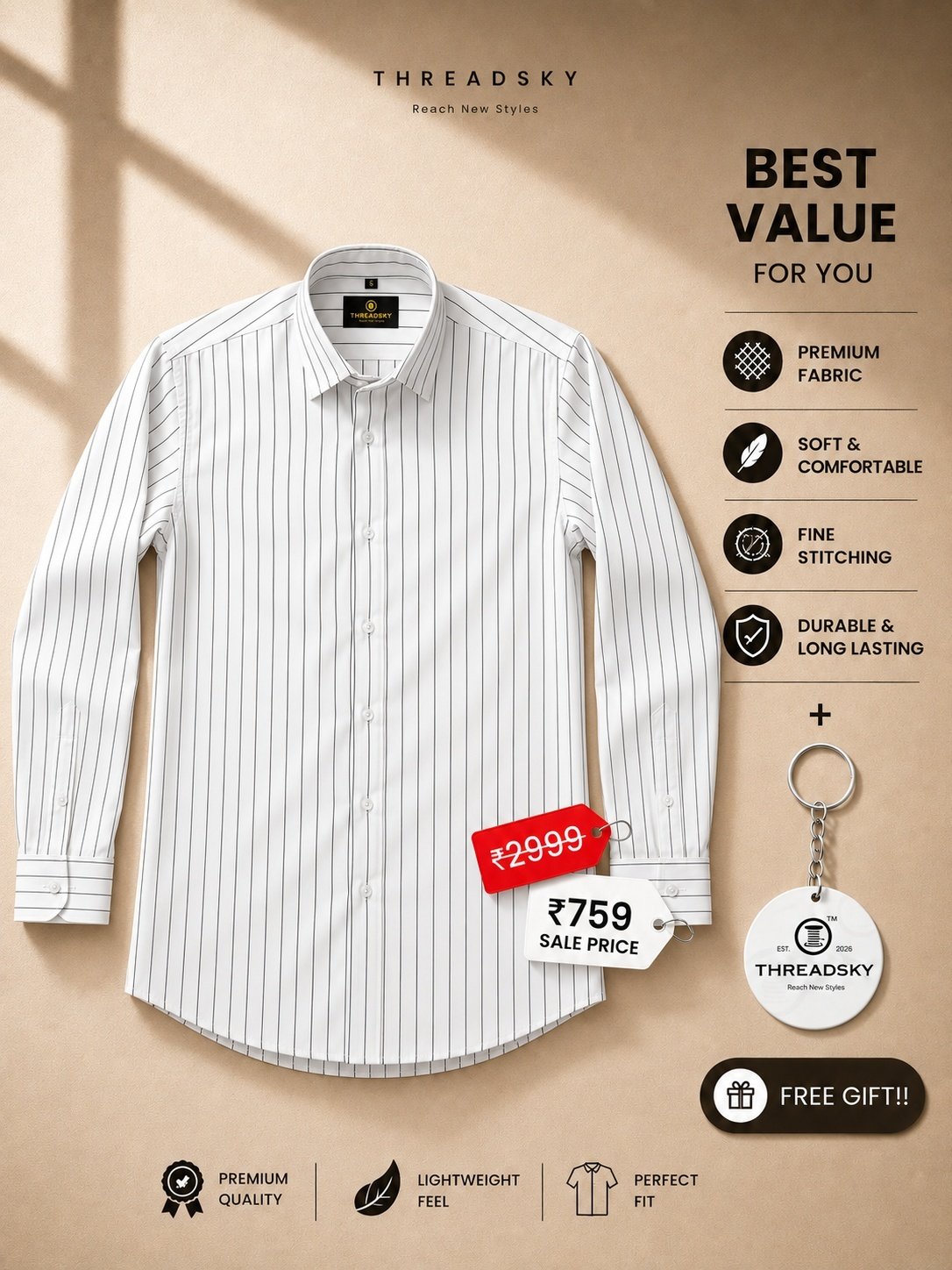 THREADSKY Korean Weave White