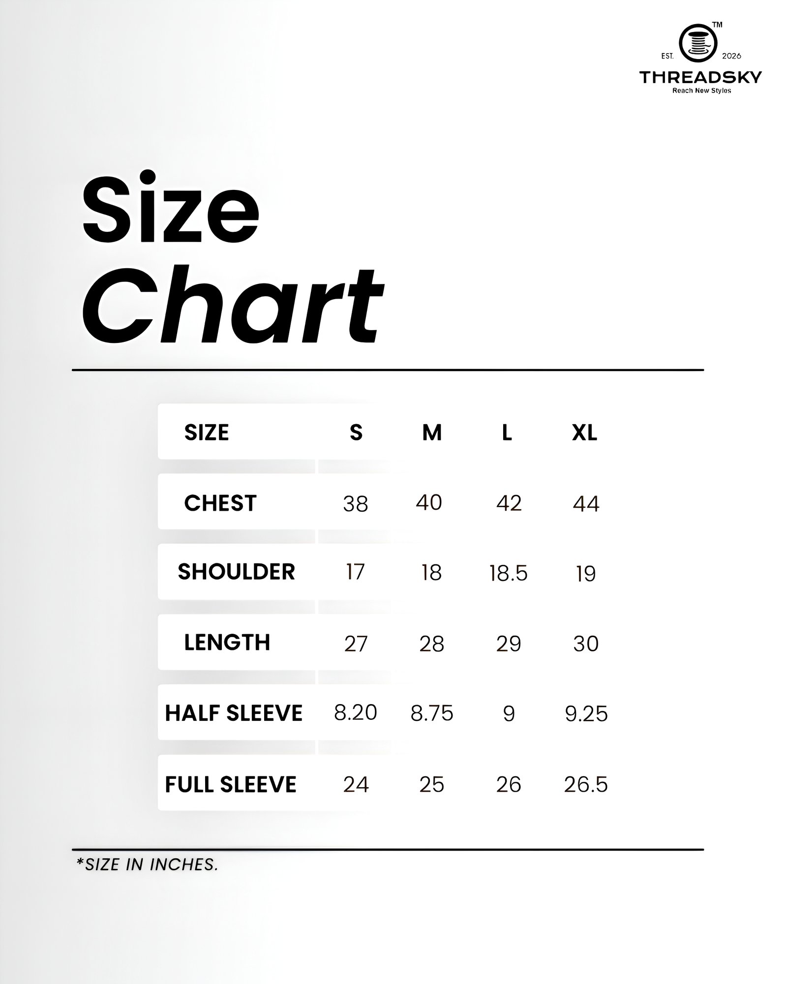 Shirt Size Guide